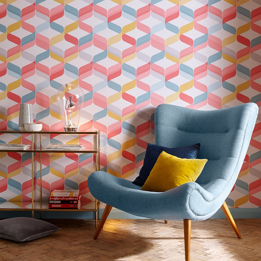 Retro Wallpaper 104814 by Graham & Brown in Brights Multi